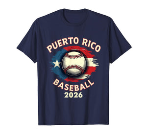 Baseball 2026 Puerto Rico Island Pride Sports Theme T-Shirt