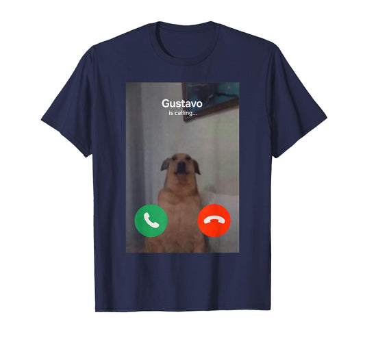 Gustavo The Dog is Calling Incoming Call Brainrot Memes GenZ T-Shirt