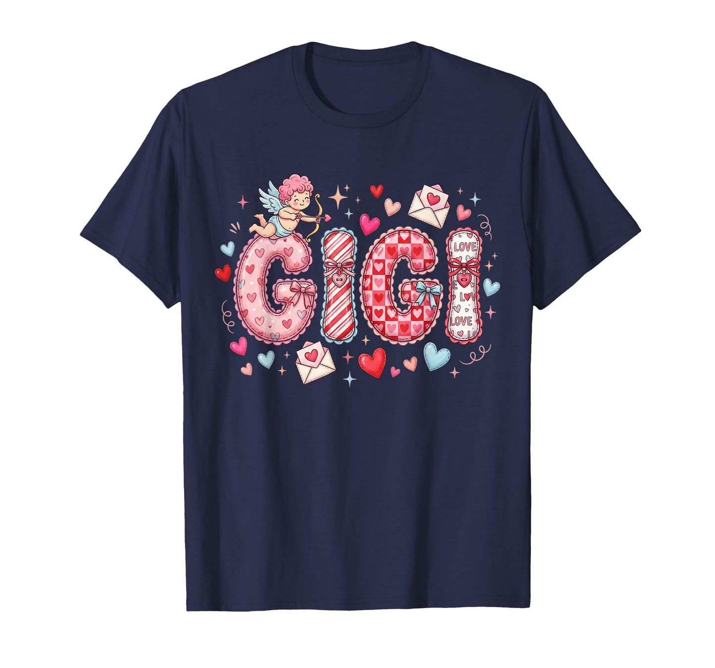Mama Gifts Mother Love Granny Hearts Gigi Valentine Grandma T-Shirt