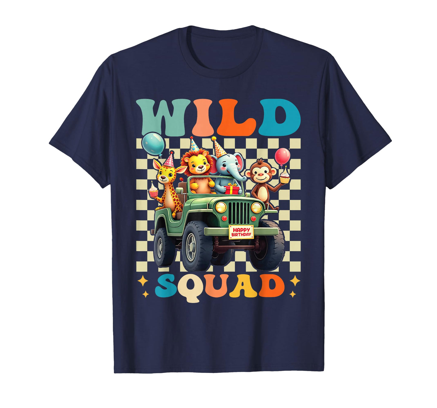 Wild Squad Zoo Born 2 be Wild Birthday Safari Jungle Animal T-Shirt