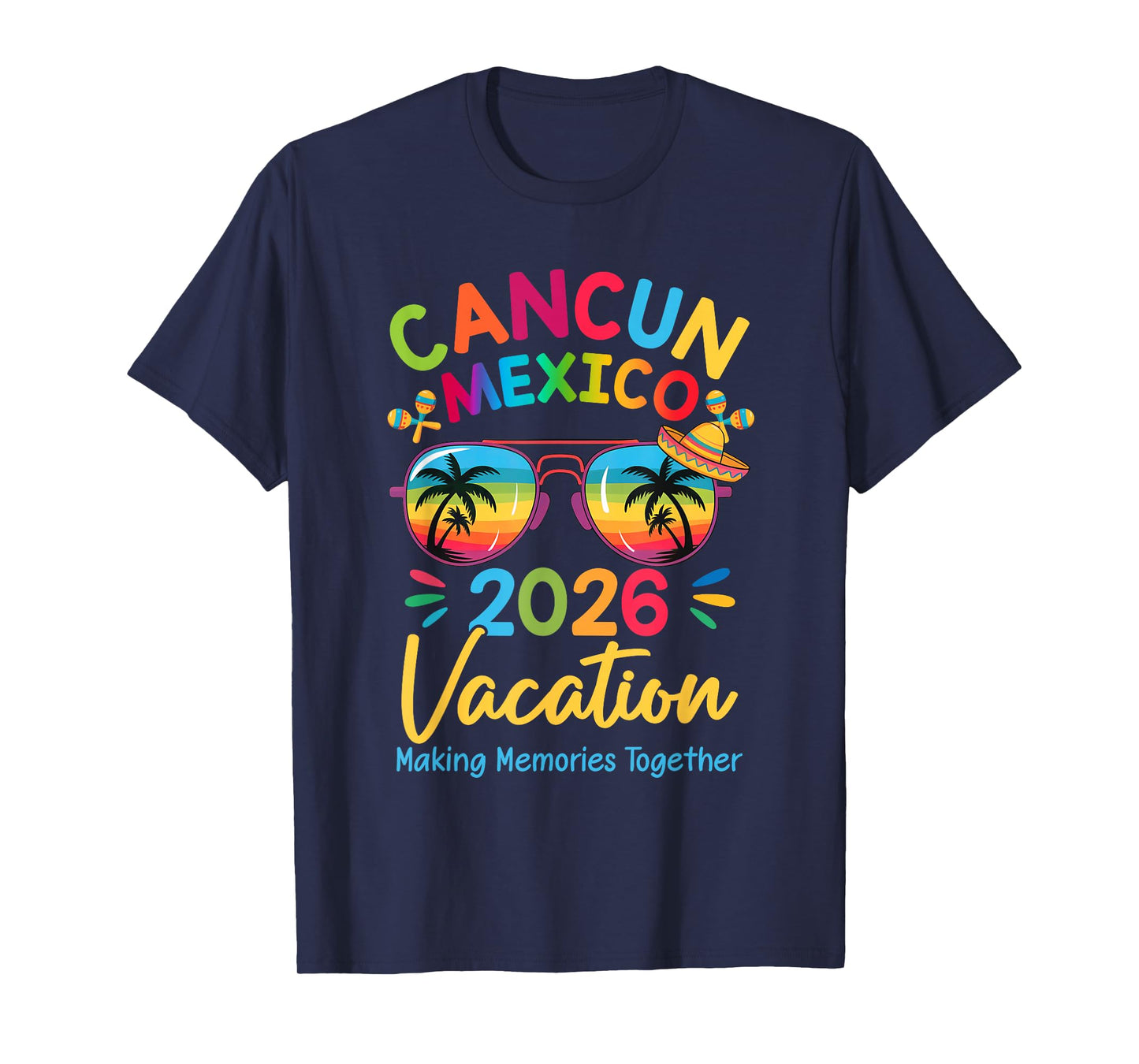 Cancun Mexico Vacation Beach 2026 Trip Squad Family Matching T-Shirt