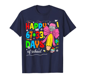 Happy 100 Days of School Pencil Teacher 100th Day of School T-Shirt
