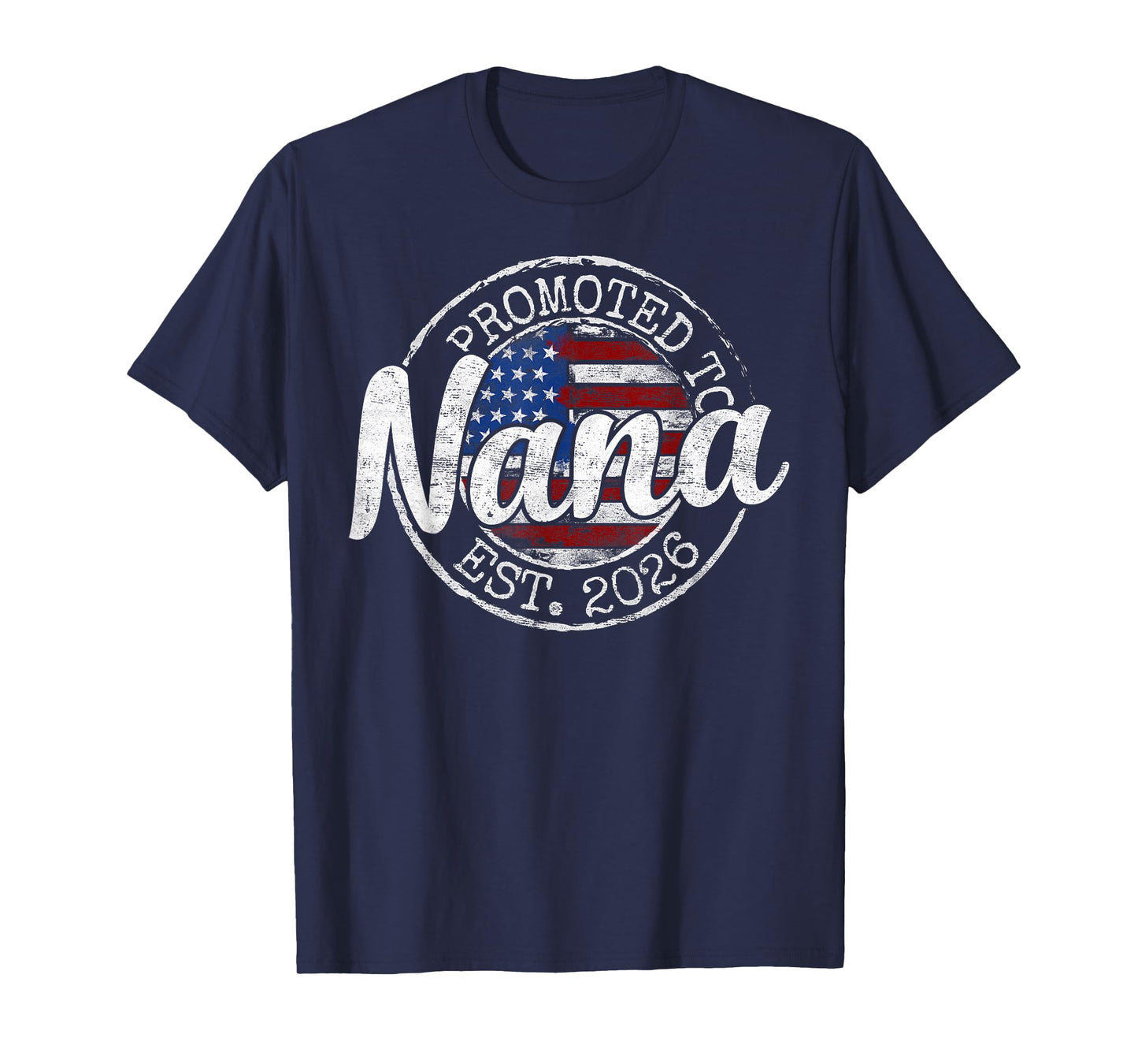 Promoted to Nana Est 2026 Stamp First Time Grandma to Be T-Shirt
