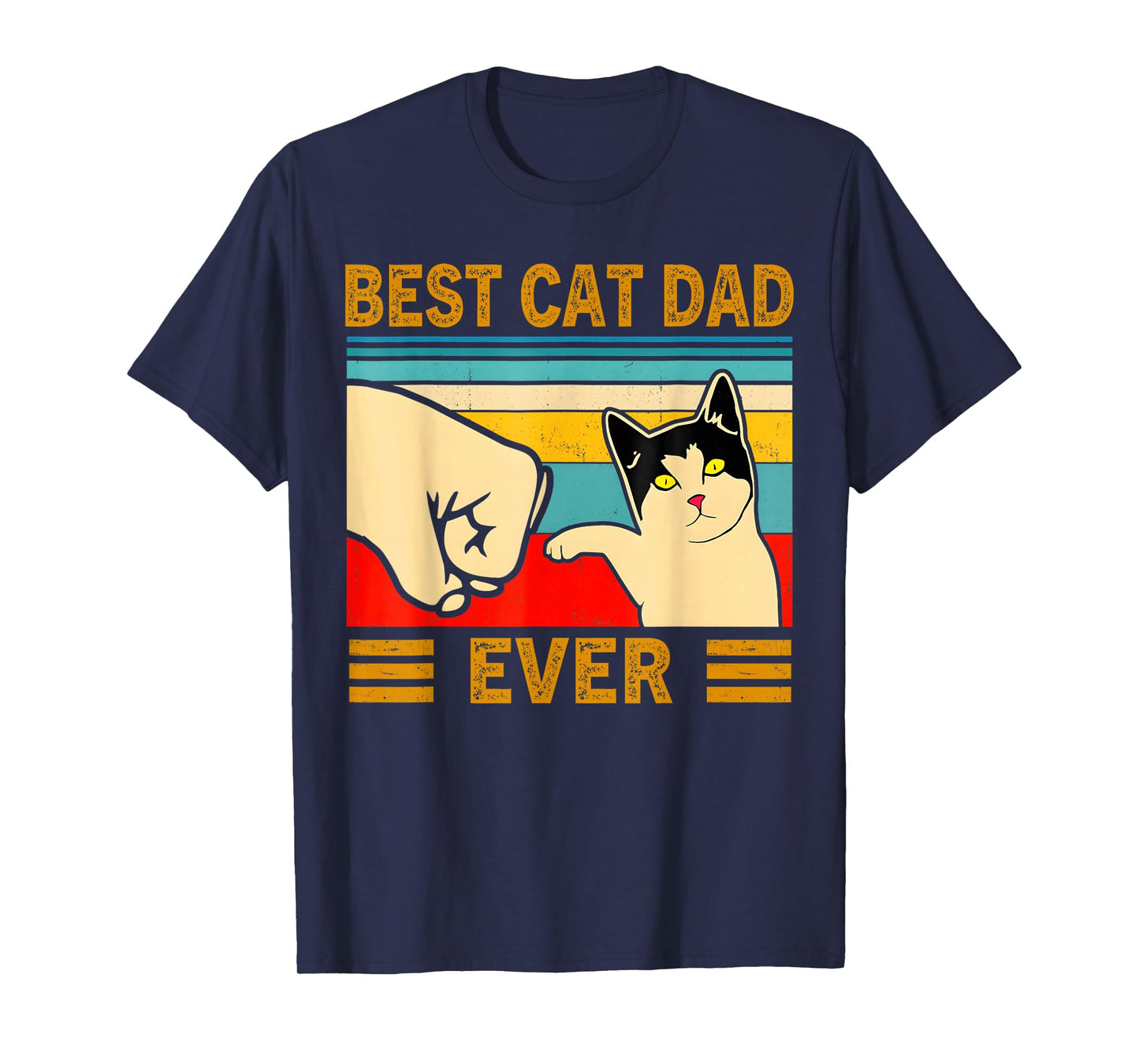 Cat-Shirt Men Best Cat Dad Ever Funny Cat Lover Gift T-Shirt