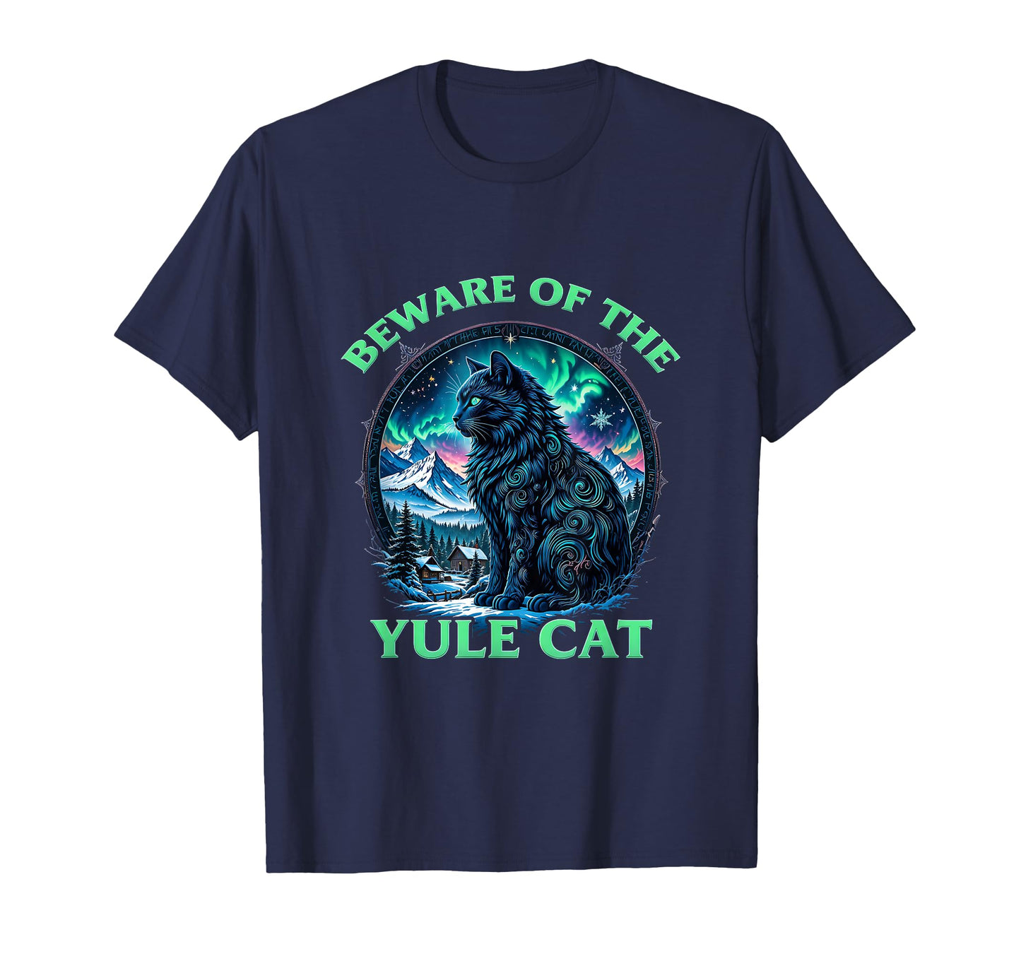 Yule Cat Icelandic Christmas Vintage Beware Jolakotturinn T-Shirt