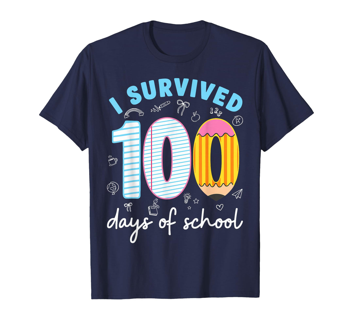 I Survived 100 Days of School Funny Meme Teacher Student T-Shirt