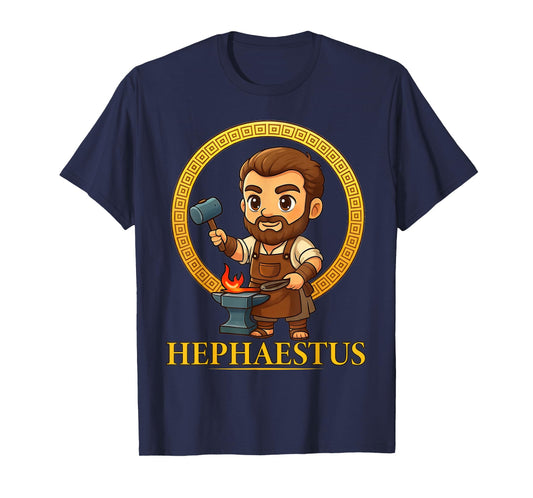 Cute Greek Mythology God Hephaestus Ancient Greece Chibi T-Shirt