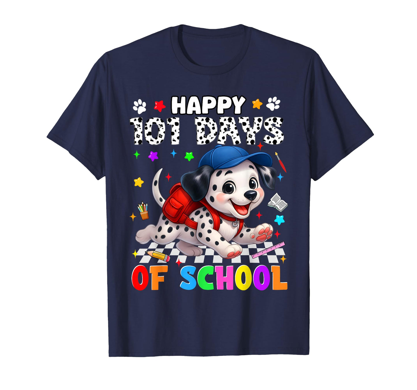 Happy 101 Days of School Dog 100th Day Teacher Boy T-Shirt