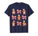 Pink Nurse Gingerbread Christmas Coquette Bows Nursing Pjs T-Shirt