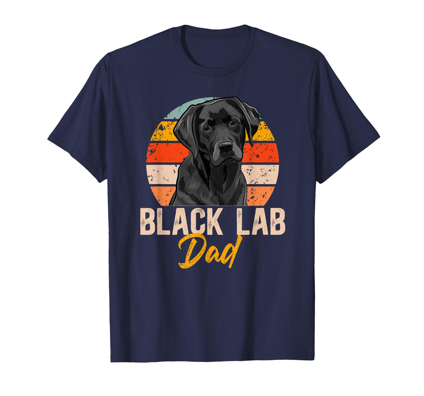Black Lab Dad Retro Black Labrador Owner T-Shirt
