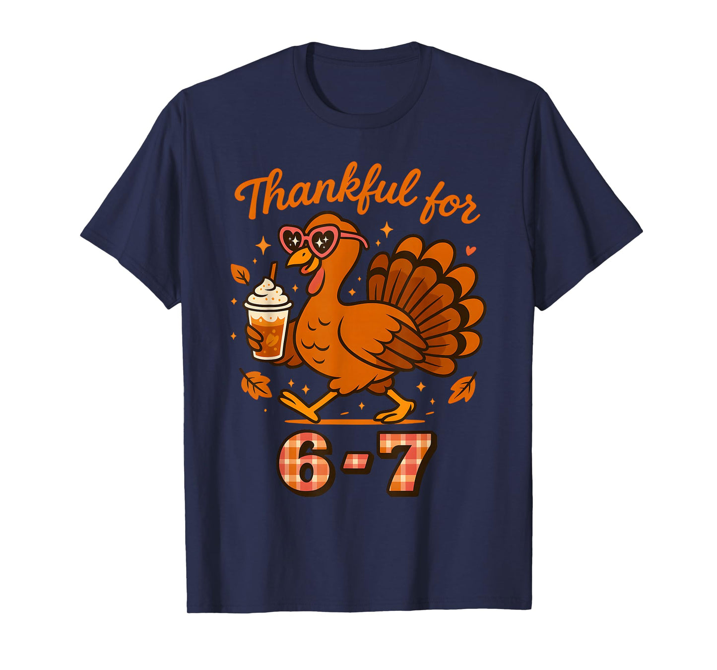 67 Thanksgiving for Girls Kids Turkey Pumpkin Spice Cute 6-7 T-Shirt