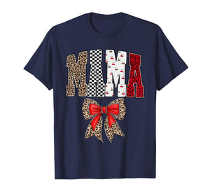 Mama Coquette Cherry Leopard Bow Retro Women Family Matching T-Shirt