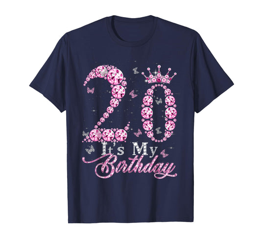 It's My 20th Birthday Queen Diamond Crown 20 Year Old Women T-Shirt