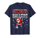 Jingle Ballers Plaid Santa Dabbing Volleyball Christmas T-Shirt