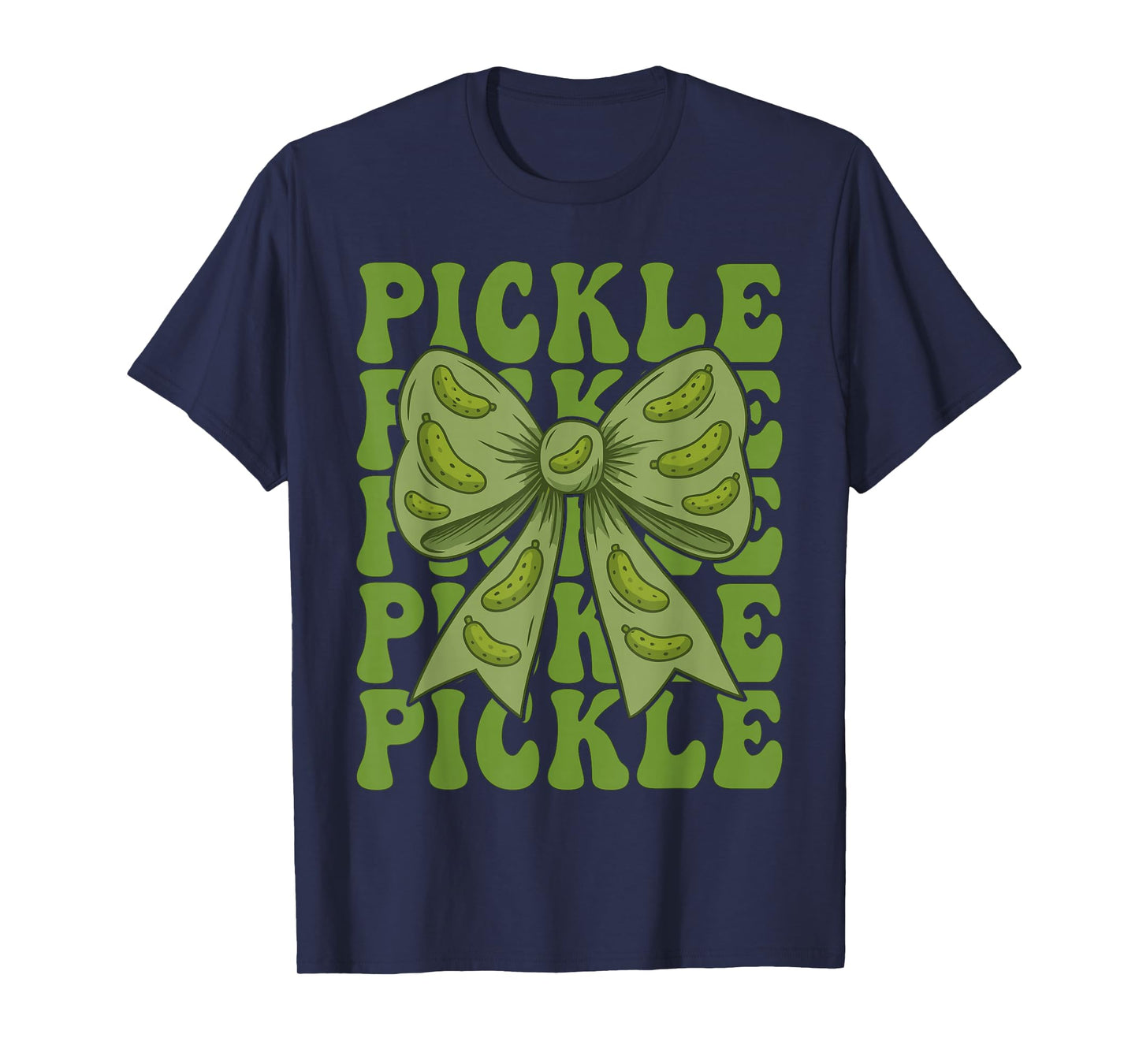 Funny Pickle Coquette Bow Retro Pickle Lover Women Girls Kid T-Shirt