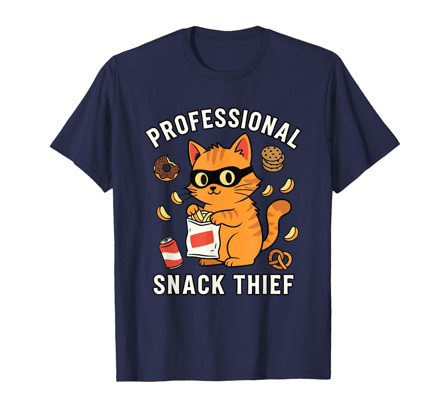 Professional Snack Thief Funny Cute Cat Food Lover Mom Dad T-Shirt