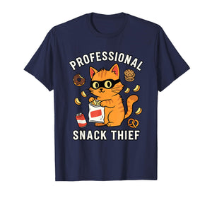 Professional Snack Thief Funny Cute Cat Food Lover Mom Dad T-Shirt
