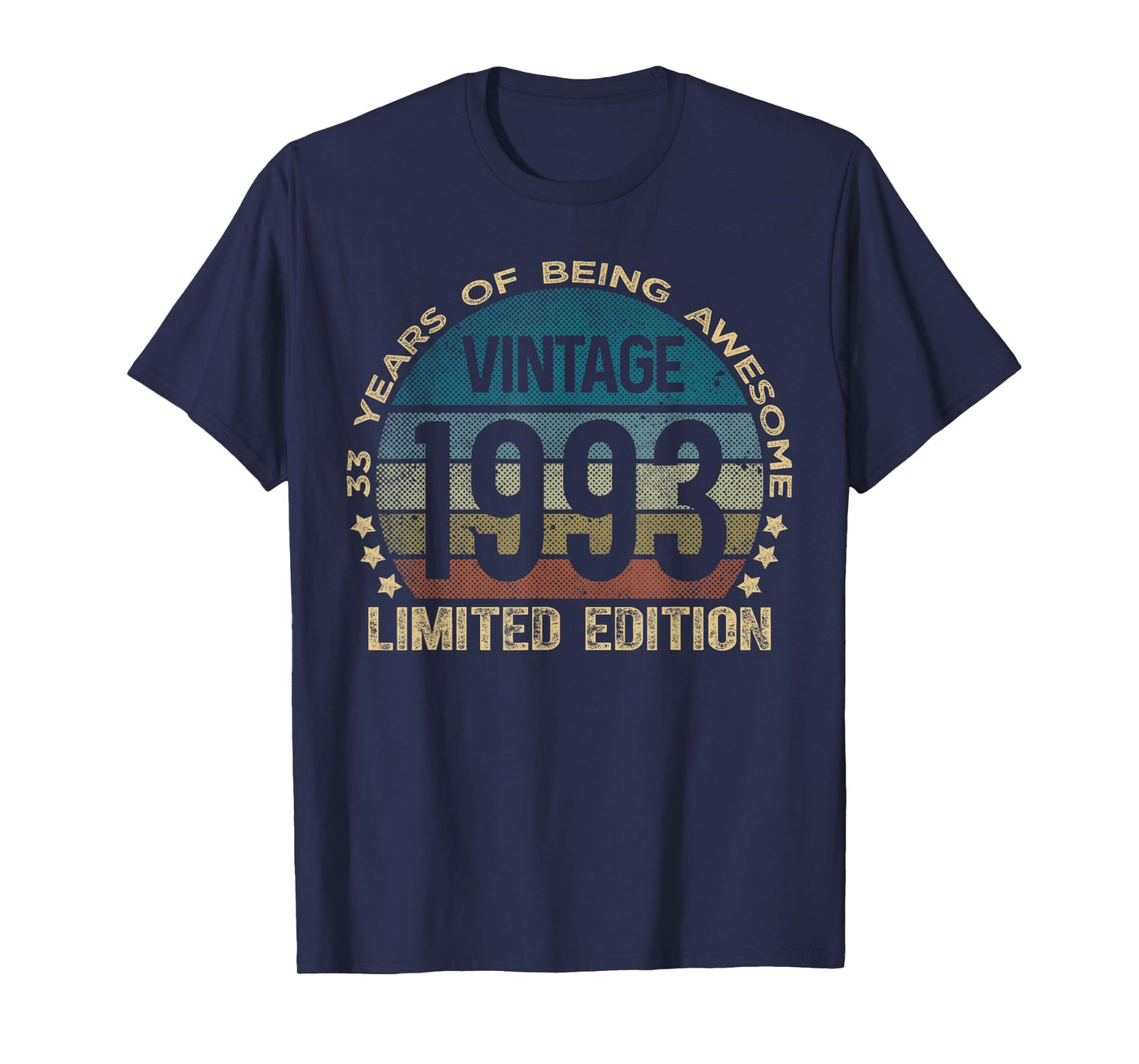 33 Year Old Gifts Vintage 1993 Limited Edition 33rd Birthday T-Shirt
