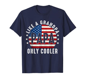Funny Papa Like A Grandpa Only Cooler from Grandkids Vintage T-Shirt