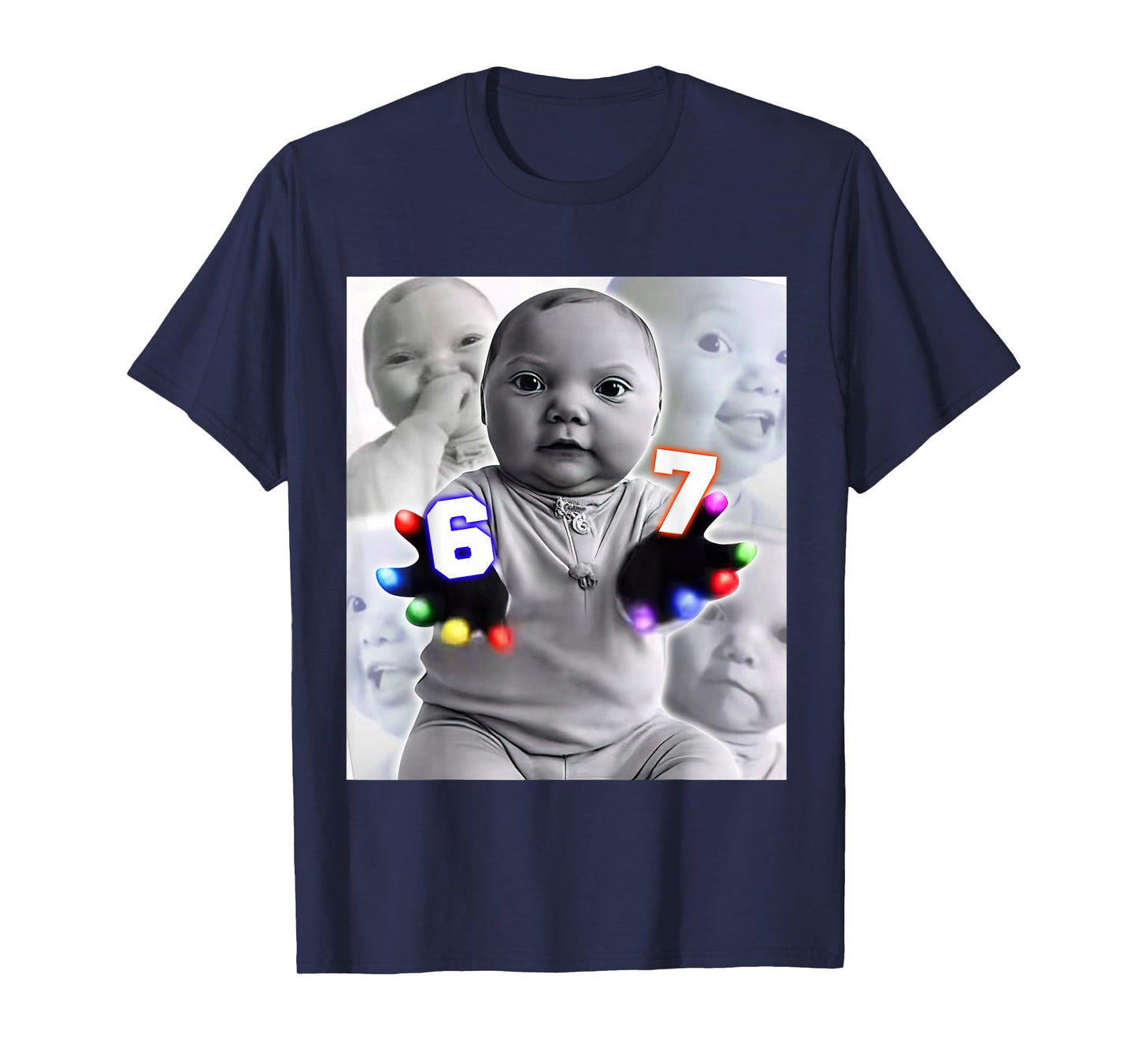 Gloving Niche Baby 67 Six Seven Hand Funny Ai Baby Meme T-Shirt