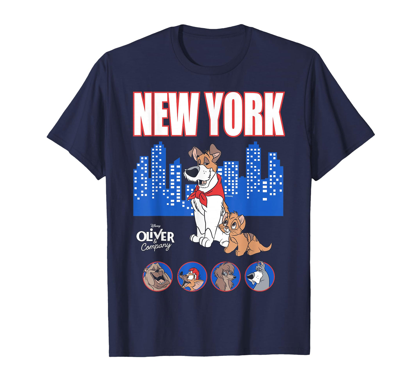 Disney Oliver & Company New York City Retro Skyline T-Shirt