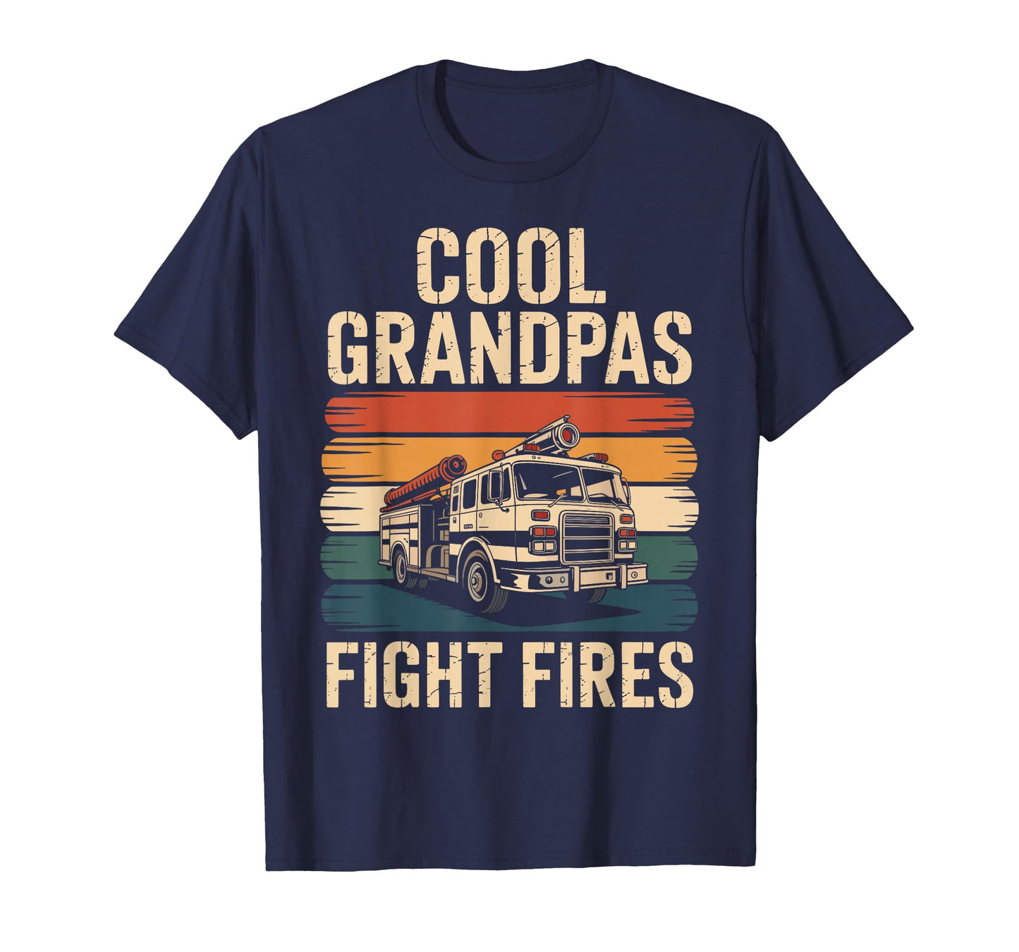 Cool Grandpas Fight Fires Firefighter Grandpa T-Shirt
