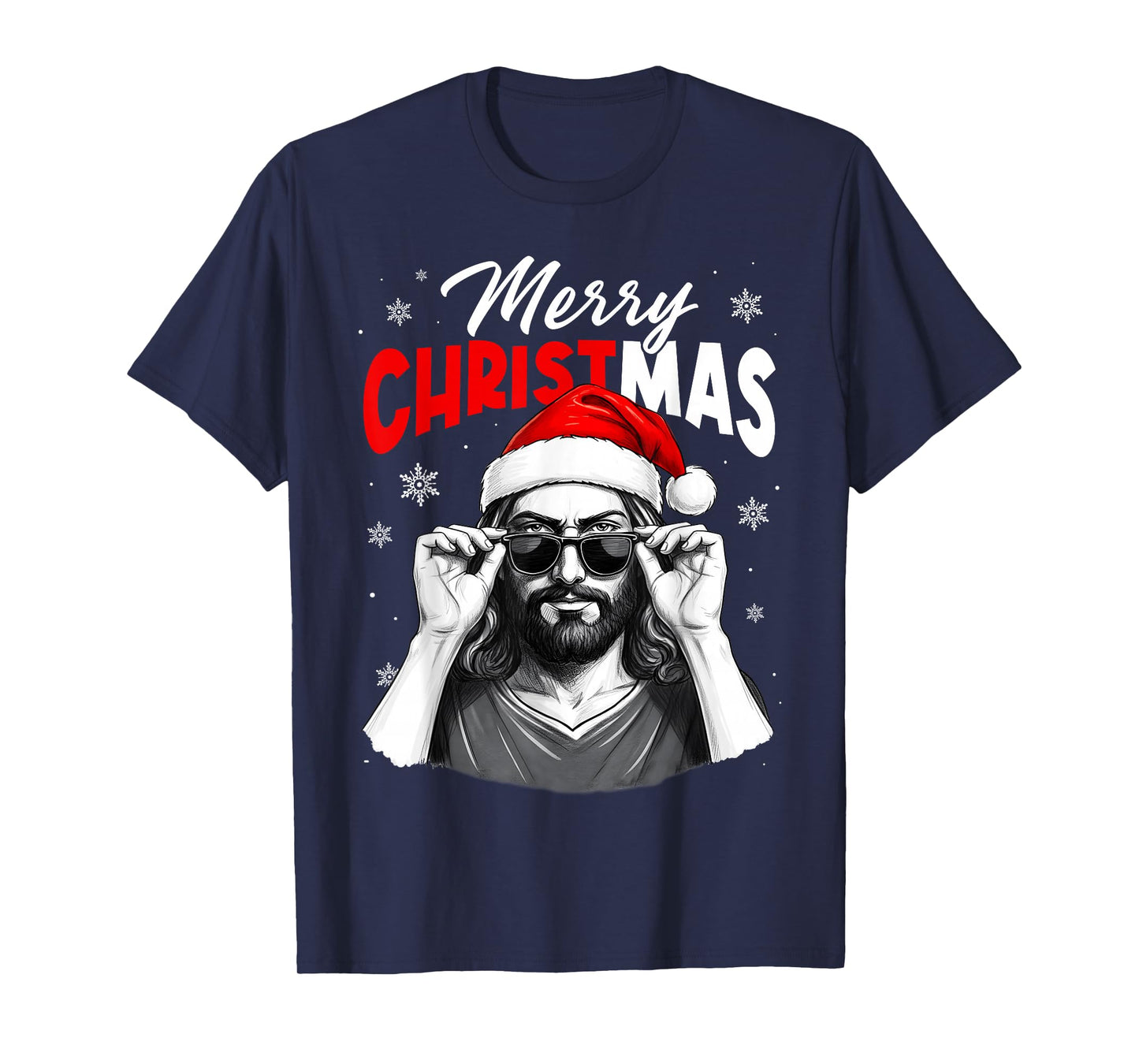 Merry Christmas Christian Jesus Pajamas Pjs Men Women Xmas T-Shirt
