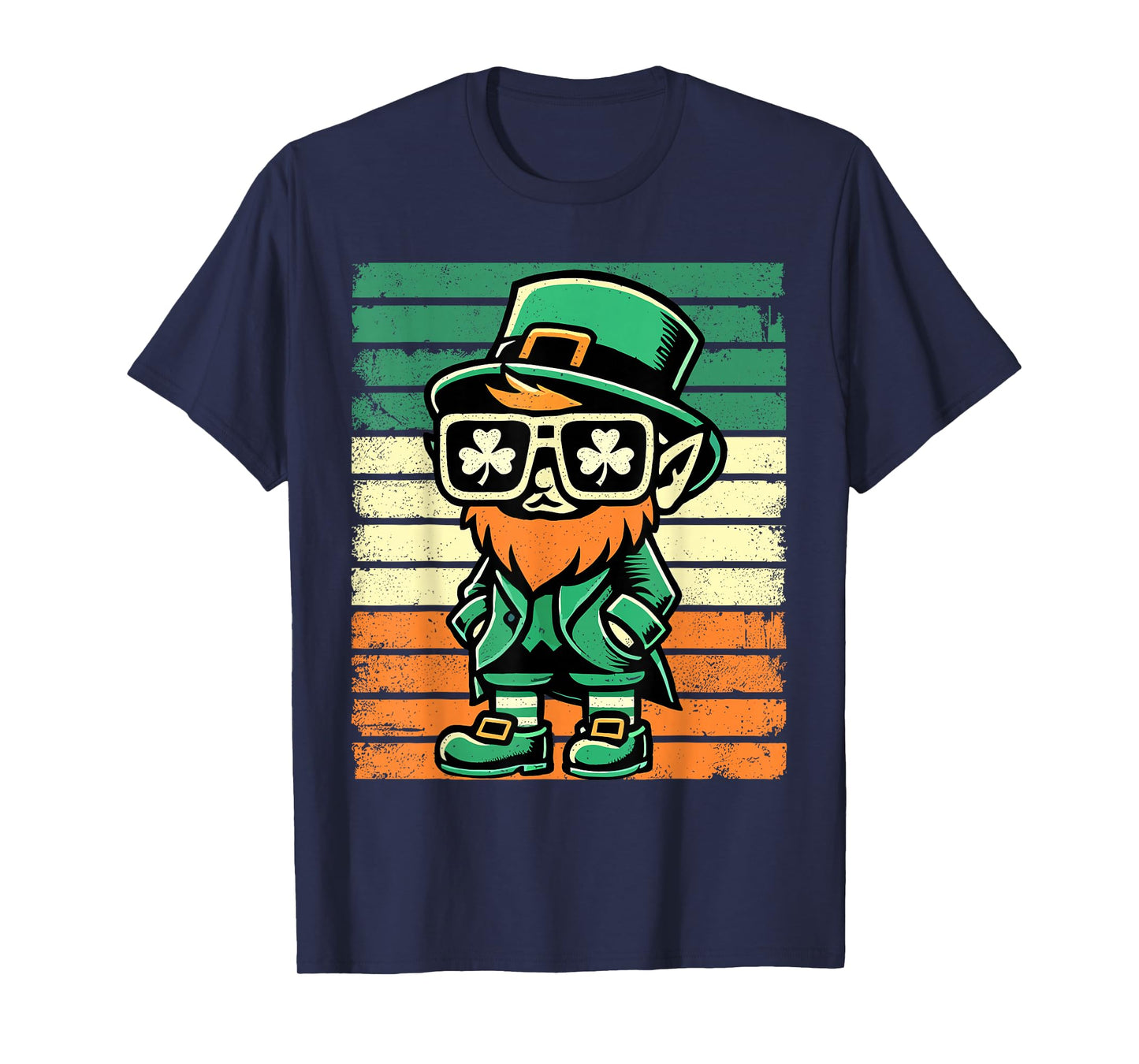 Retro Leprechaun St Patty's Shamrock Funny St Patrick's Day T-Shirt