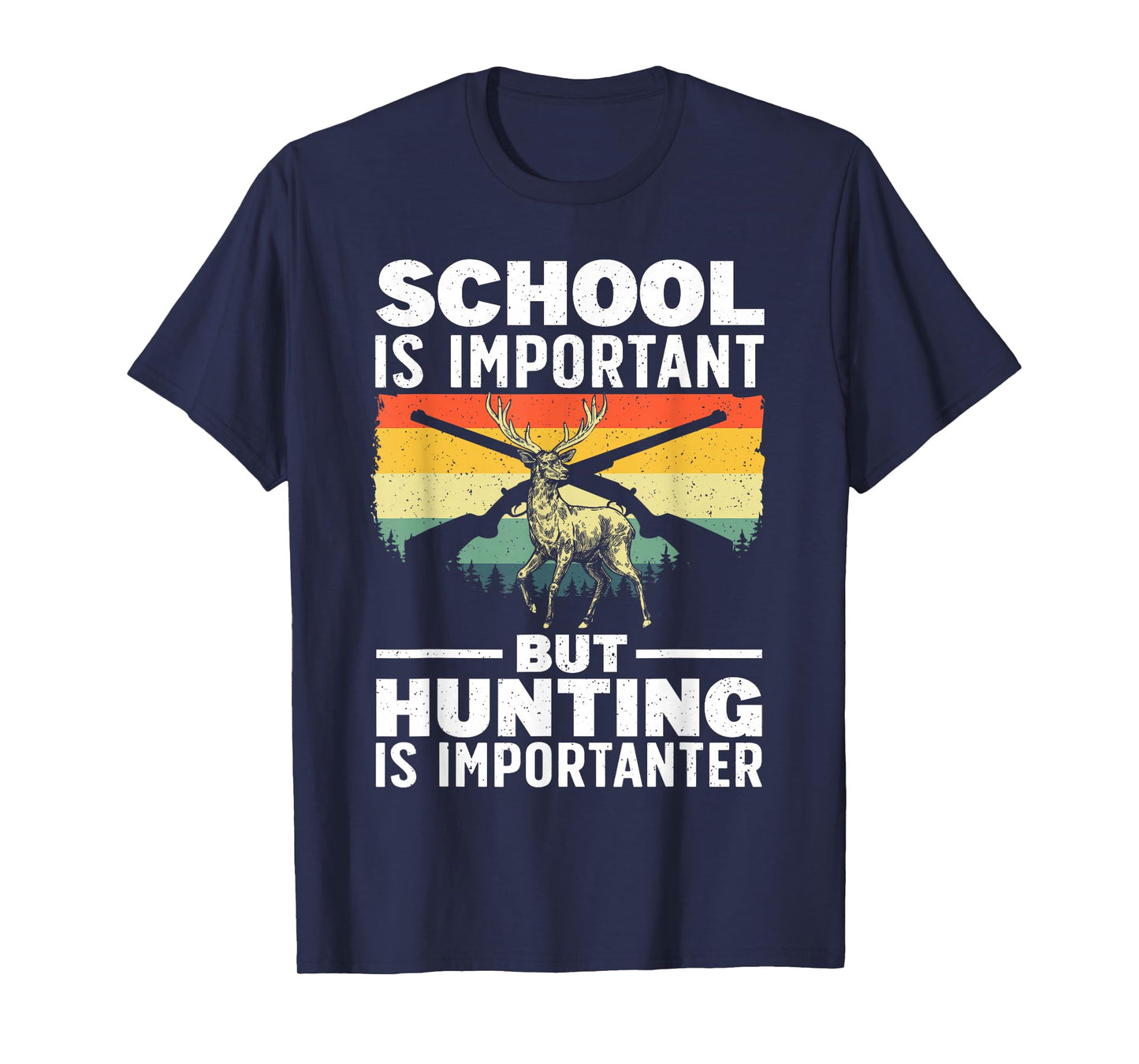 Deer Hunting Art for Kids Boys Wildlife Hunter Deer Hunting T-Shirt