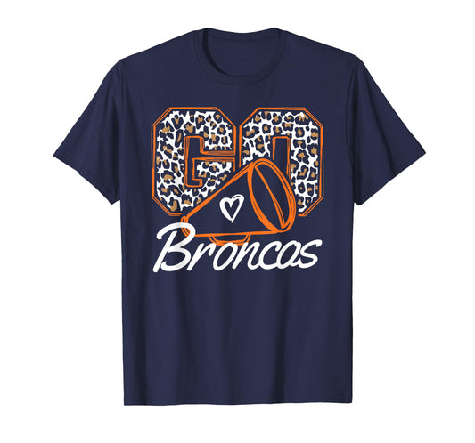 Go Cheer Broncos School Spirit Fan Team Back to School T-Shirt
