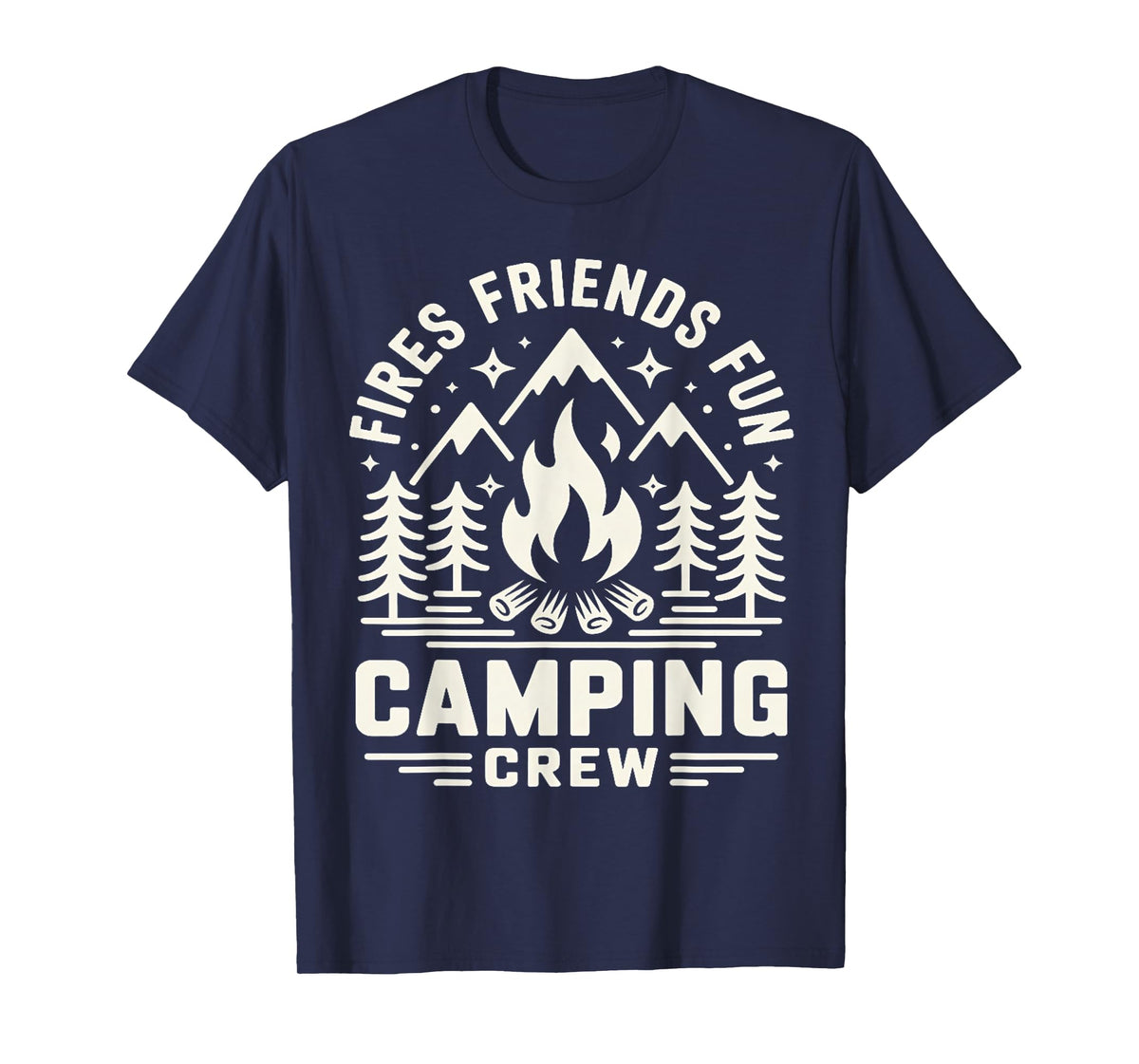 Fires Friends Fun Camping Crew Camp Campfire Vacation T-Shirt