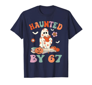 Haunted by 6-7 Meme Saying 6 7 Six Seven Boo Ghost Halloween T-Shirt