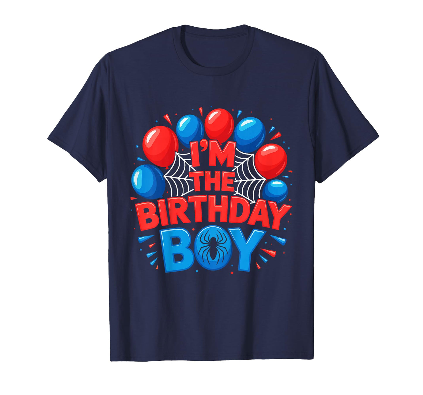 Kids Spider Web Party I'm The Birthday Boy T-Shirt