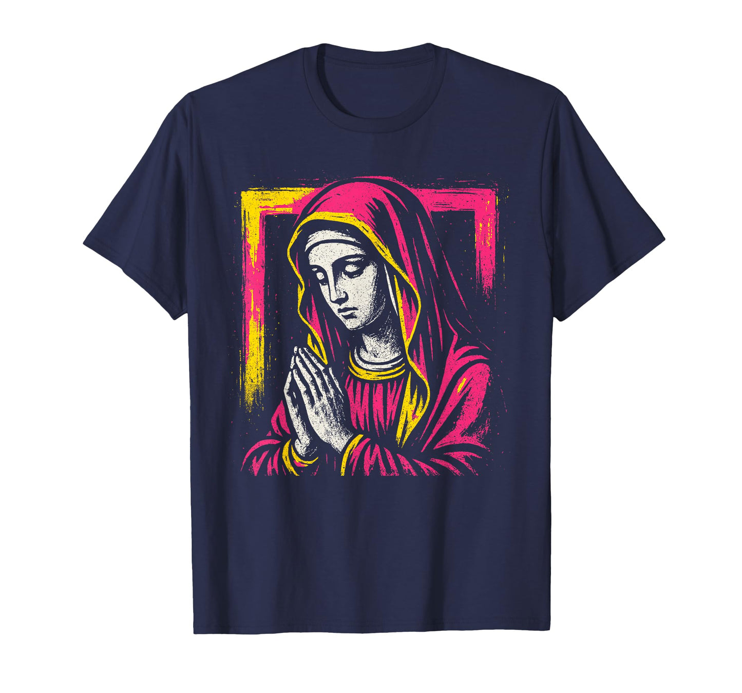 Virgin Mary - Vintage Graphic Christian Faith T-Shirt