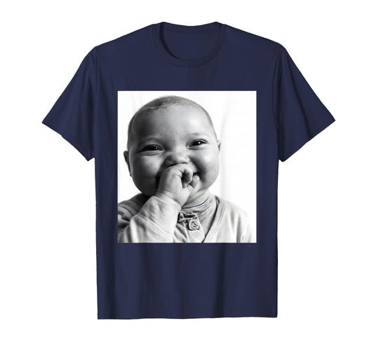 Funny Baby Holding Laugh Swaggy Infant Laugh T-Shirt