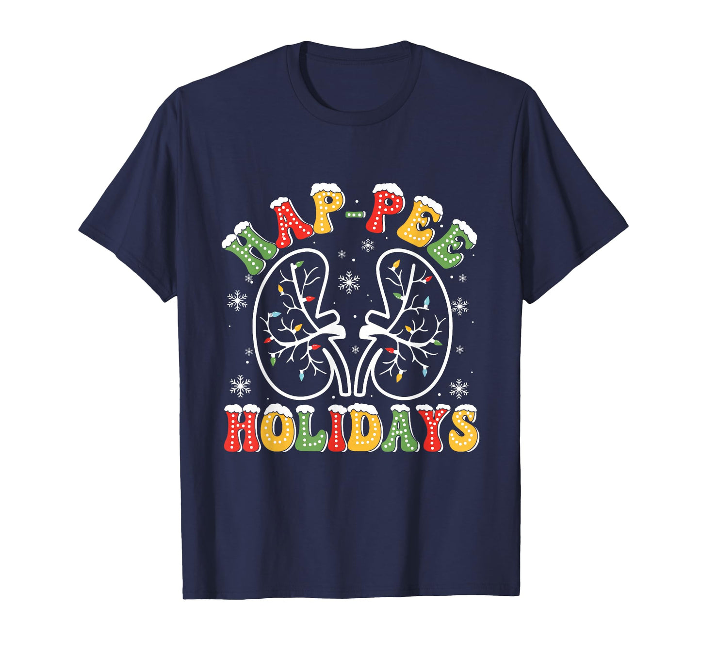 Funny Kidney Christmas Urology Nephrology Healthcare Nurse T-Shirt