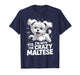 Funny Cute Pet Small Dog Pup Yes I'm with The Crazy Maltese T-Shirt