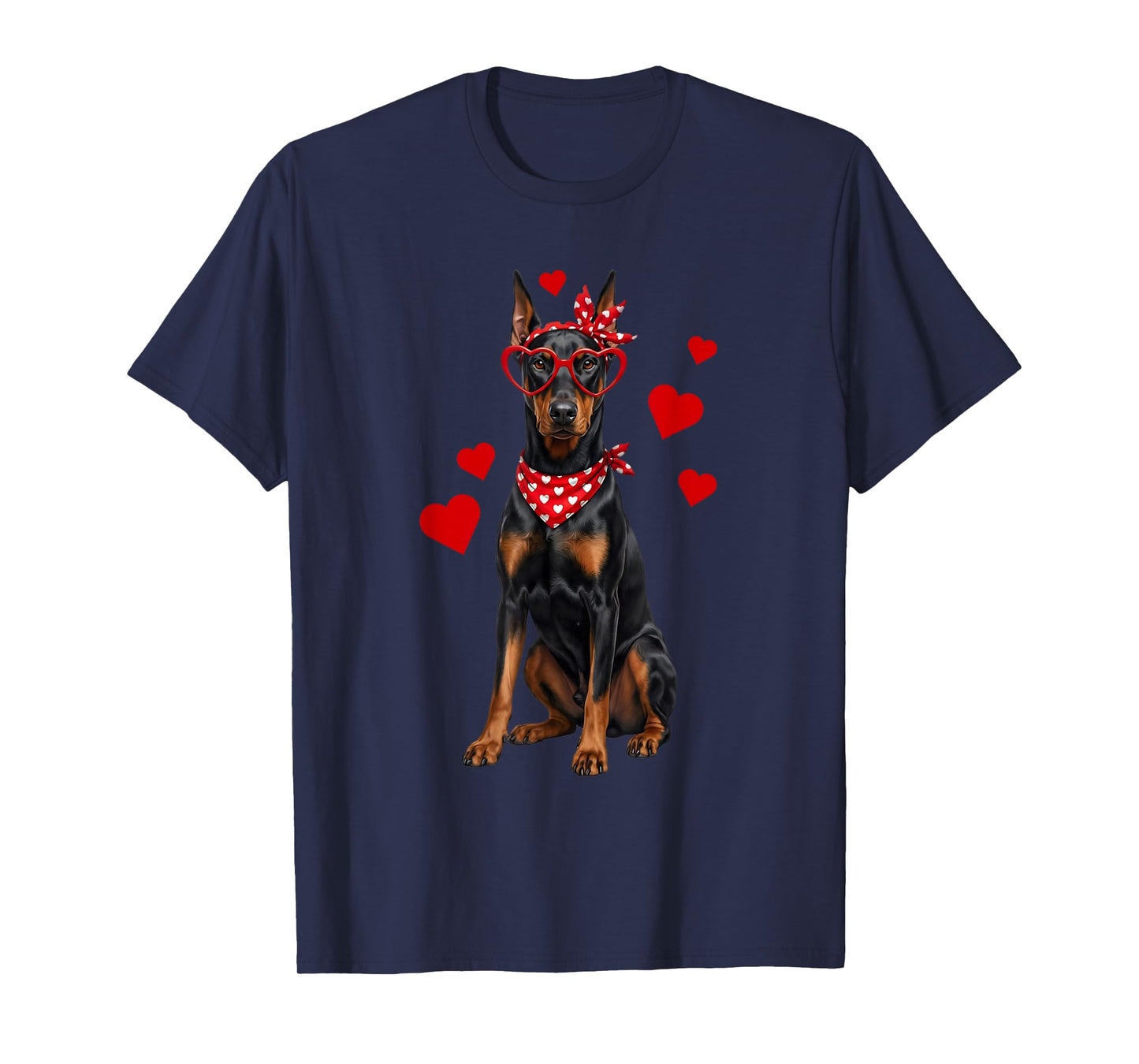 Doberman Pinscher Valentines Day Dog Lover Heart T-Shirt