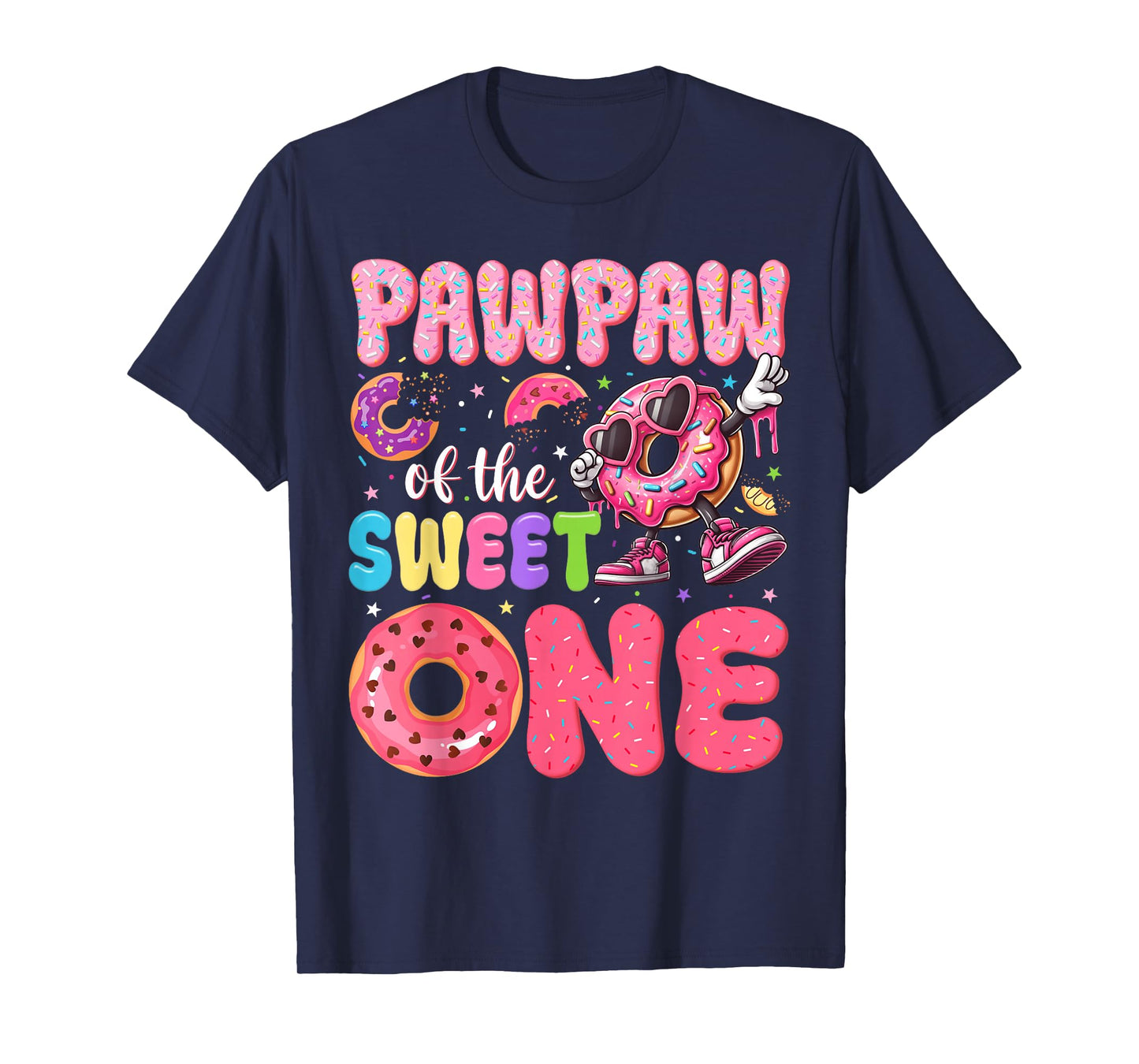Pawpaw of The Sweet One 1st Birthday Donut Bday Party T-Shirt