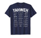 Hebrew Names of God Hebrew Jesus Christian (On Back) T-Shirt