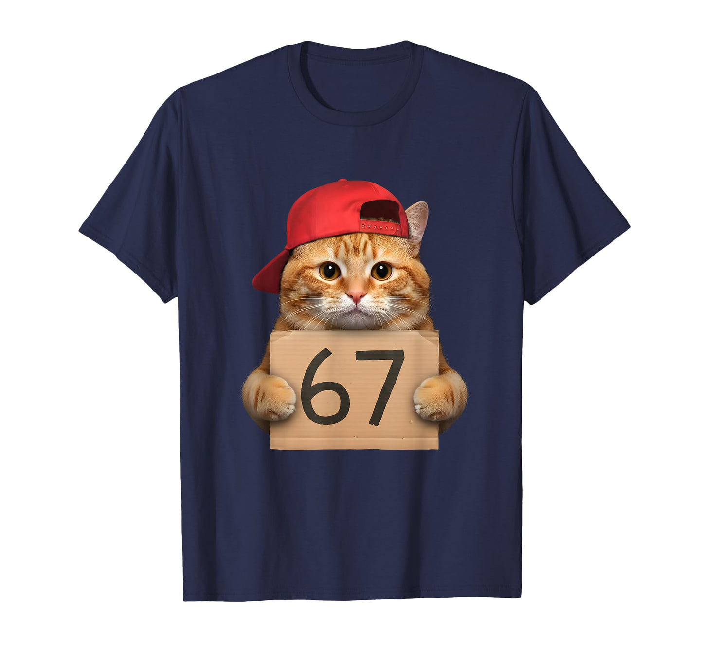 67 Cat Shirt Boys Girls Teen 67 Mem with Cat Six Seven T-Shirt
