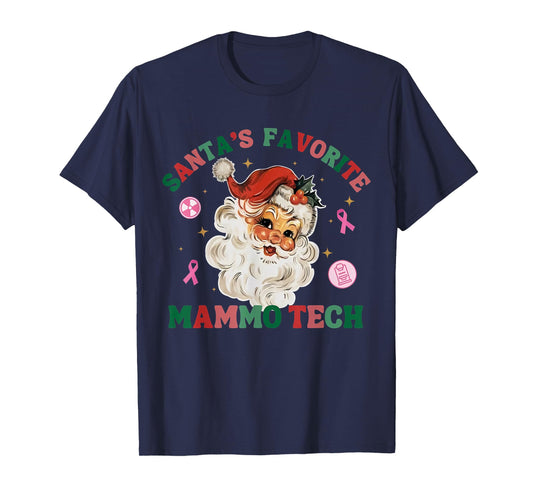 Santa's Favorite Mammo Tech Mammography Tech X-Ray Christmas T-Shirt