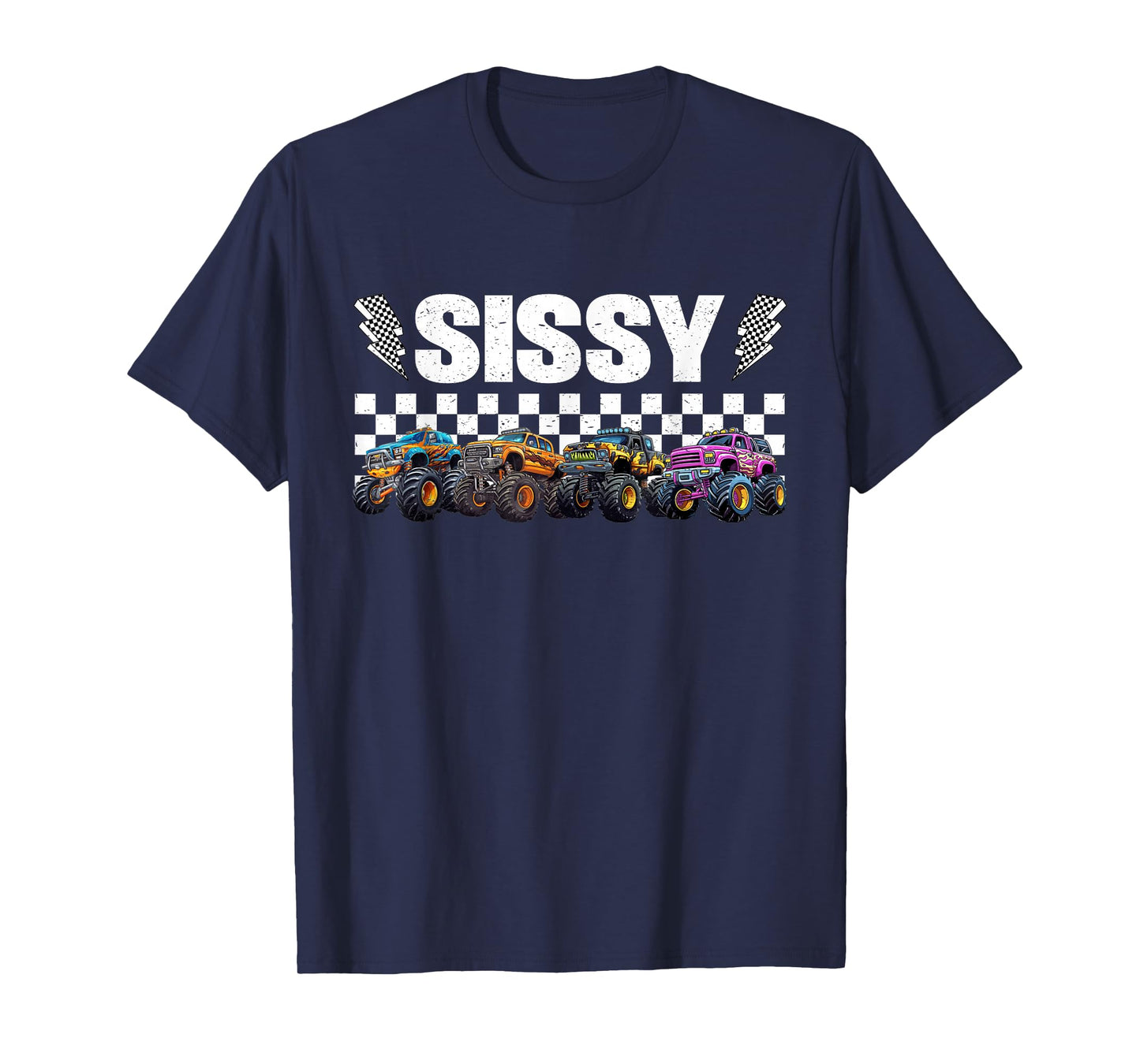 Sissy Retro Monster Truck Family Crew Birthday Matching T-Shirt