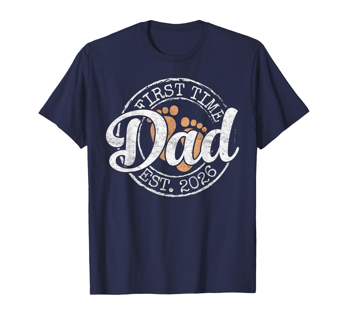First Time Dad Est 2026 Stamp Soon Promoted to Daddy T-Shirt