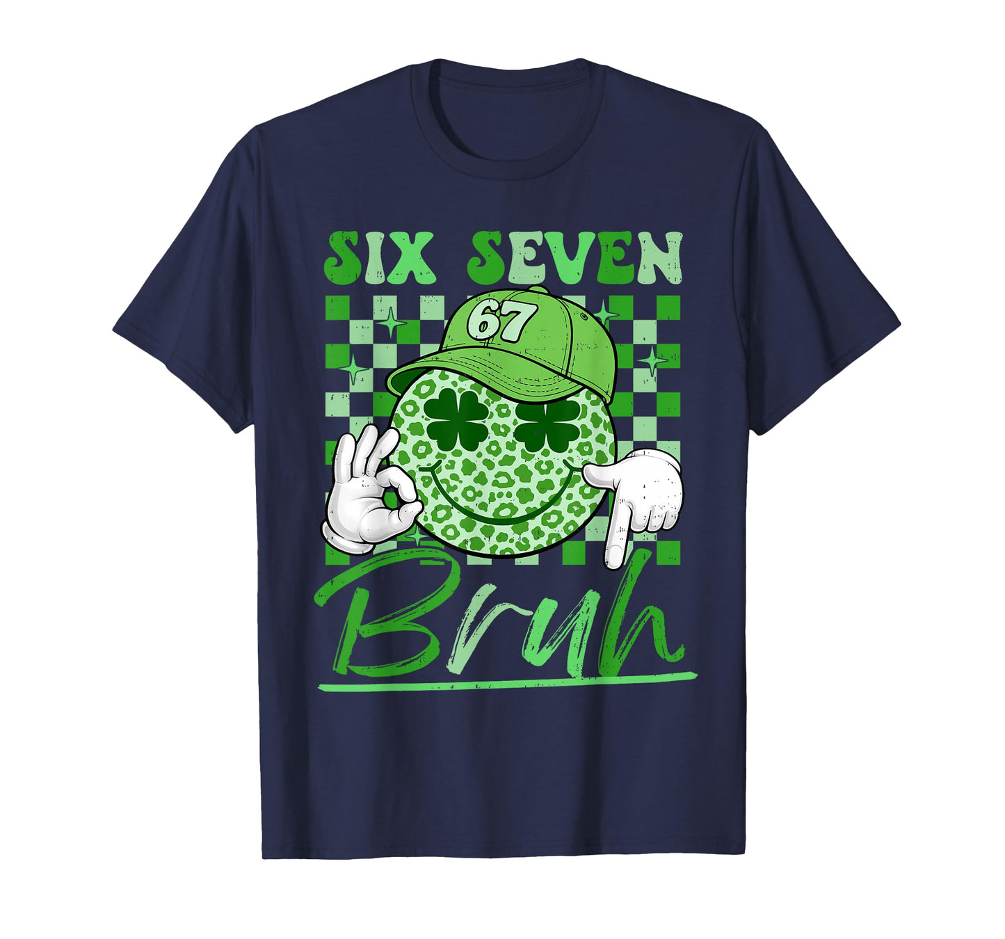 67 Six Seven Bruh Smile St Patricks Day Girls Teen Kids Boys T-Shirt