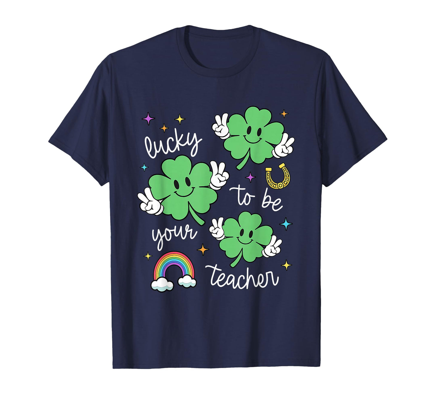 St Patrick's Day Teacher Lucky Teacher Retro St Patrick T-Shirt