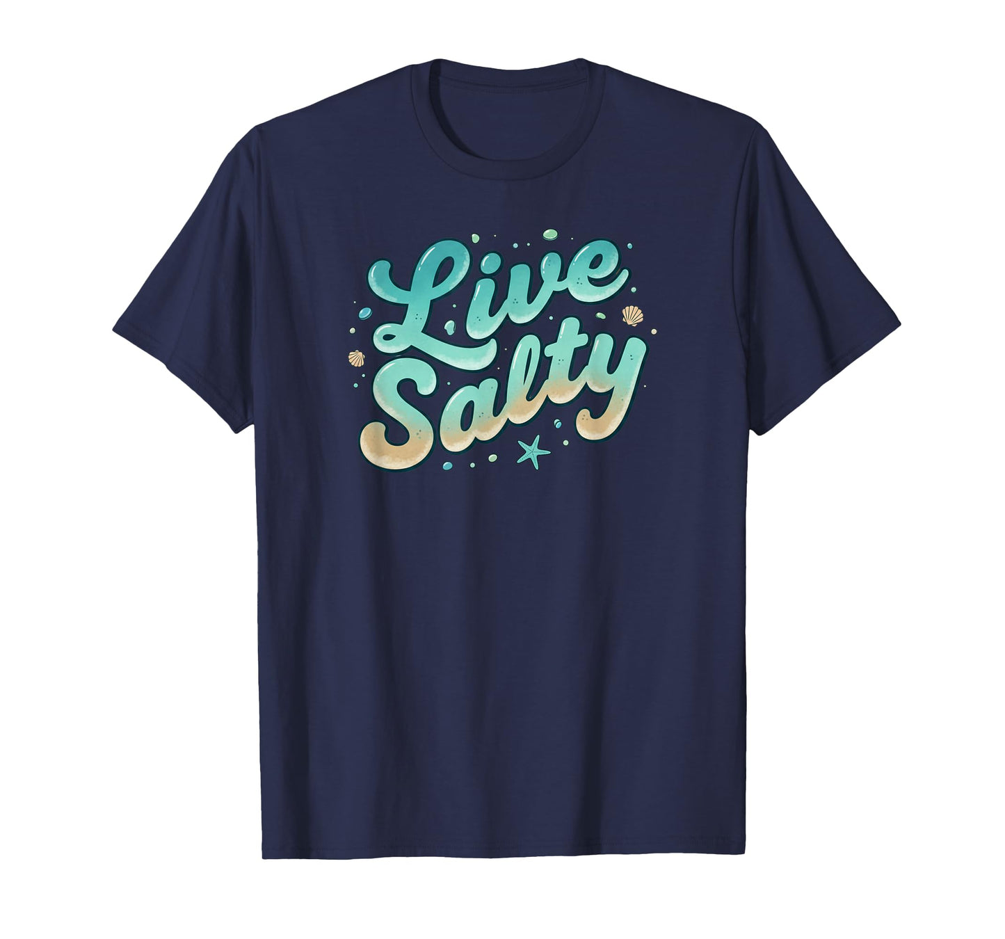 Live Salty Retro Beach Vibes Sea Salt Ocean Lovers T-Shirt