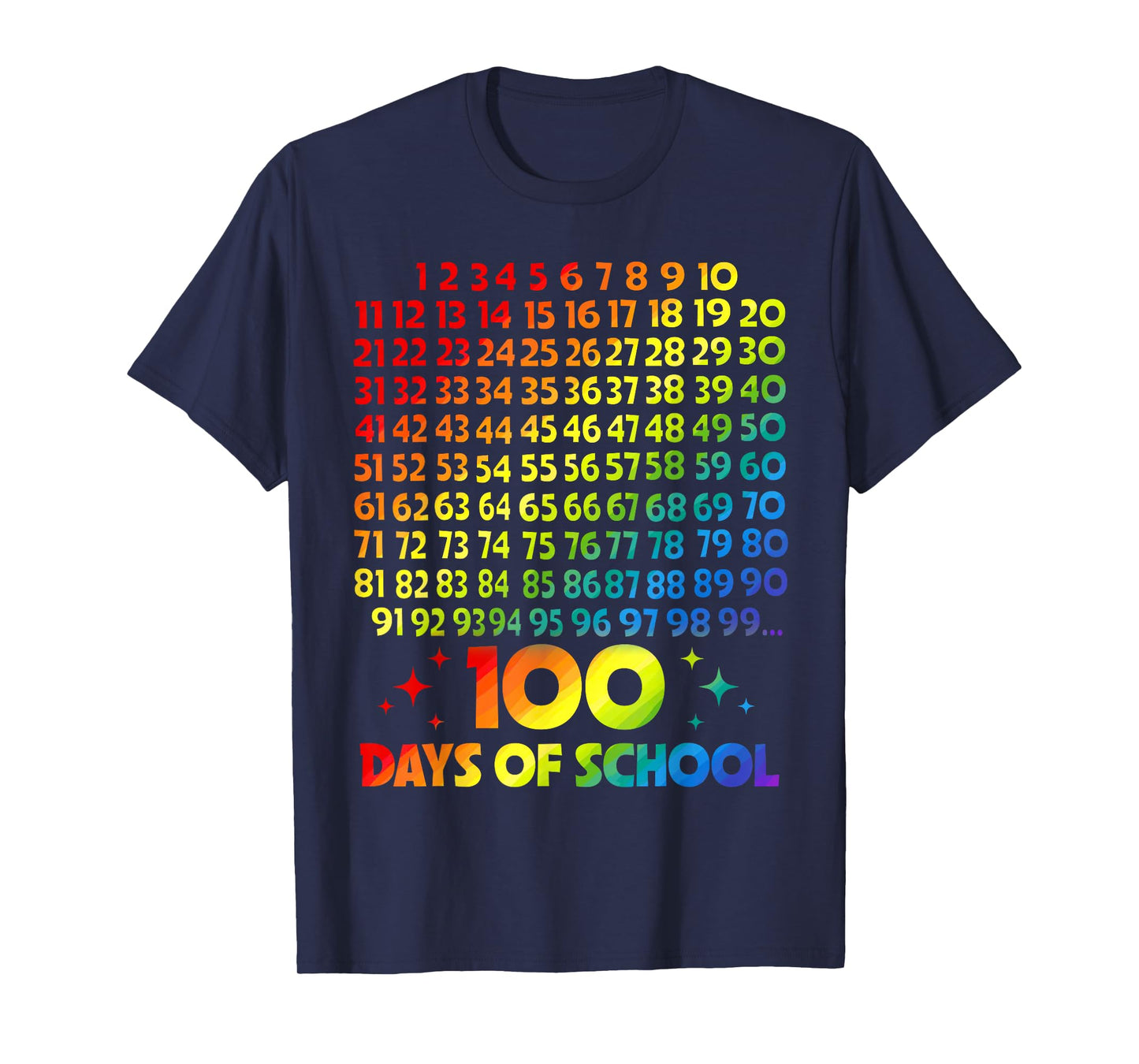 100 Days of School Shirts Teacher Kids Math Number 100th Day T-Shirt