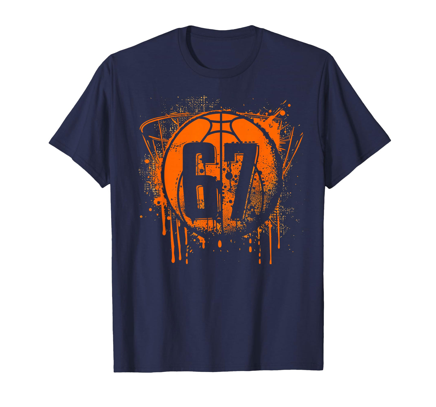 Basketball 67 Six Seven Alpha Slang 6 7 Meme Kids Teachers T-Shirt