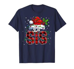 Lil Sis Santa Christmas Family Matching Pajamas Xmas Sister T-Shirt